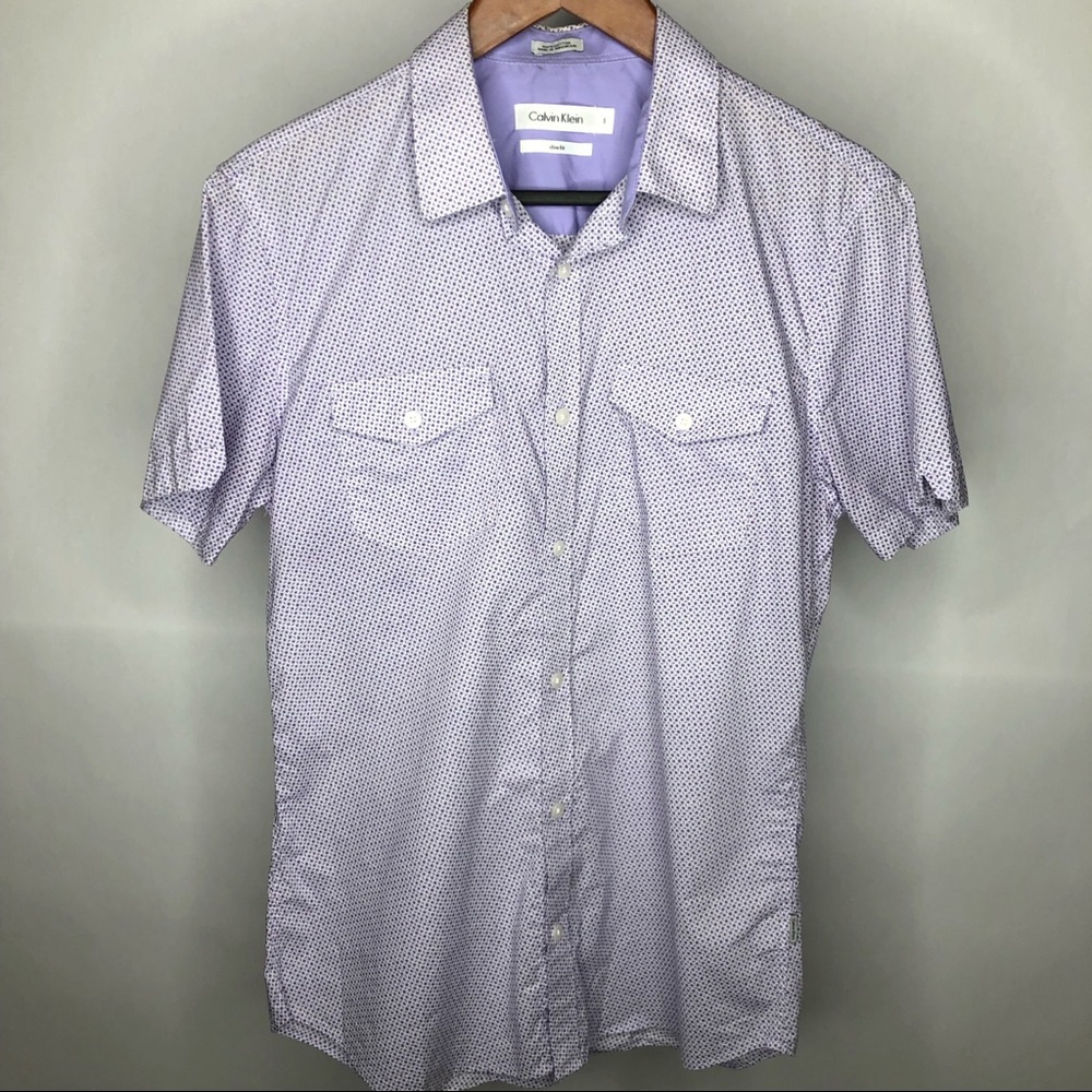 Calvin Klein Slim Fit Short Sleeve Shirt, Size S